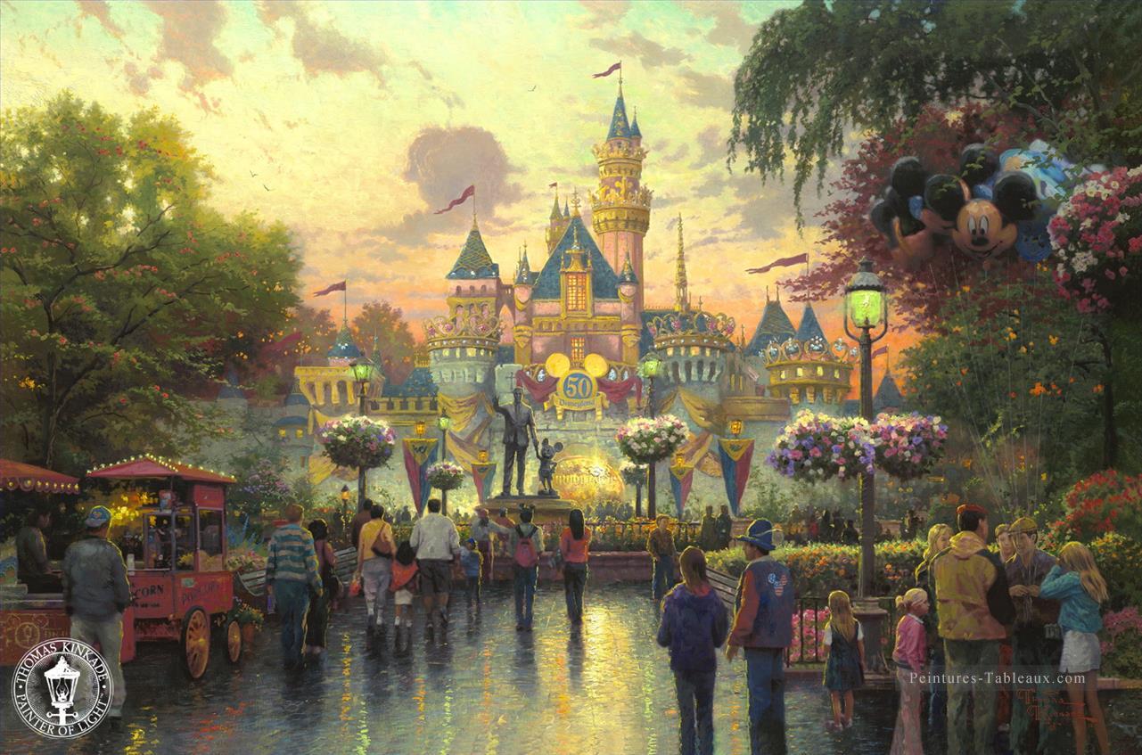 Disneyland 50th Anniversary TK Disney Peintures à l'huile